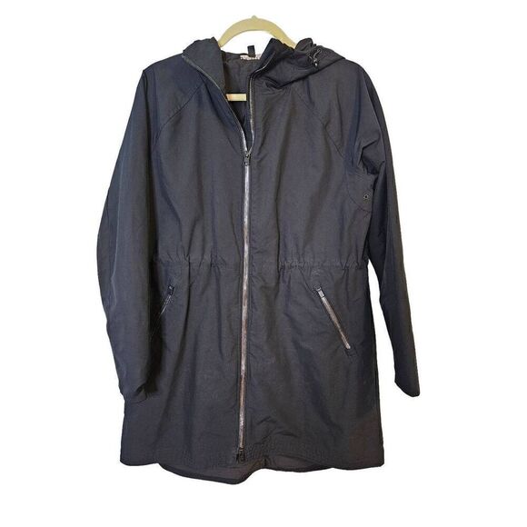 Athleta Jackets & Blazers - Athleta black spring/fall hooded mid length jacket. Size XS.